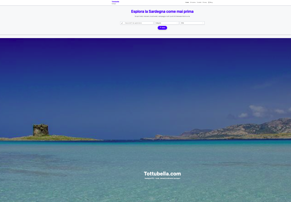 Tottubella.com — The Practical Directory for Sardinia: Beaches, Ports, Airports, Hotels & Local Services