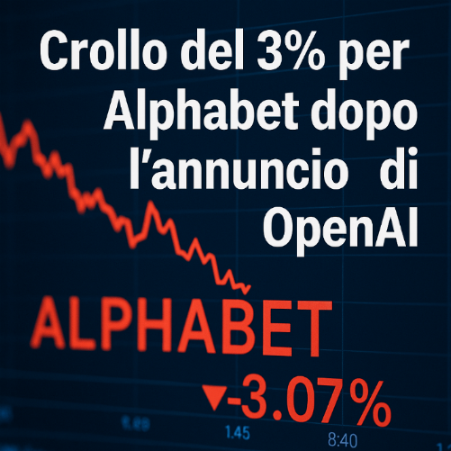 Crollo del 3% per Alphabet dopo l'annuncio di OpenAI